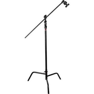 40" C-Stand with Sliding Leg, Grip Head, and Arm (Black)